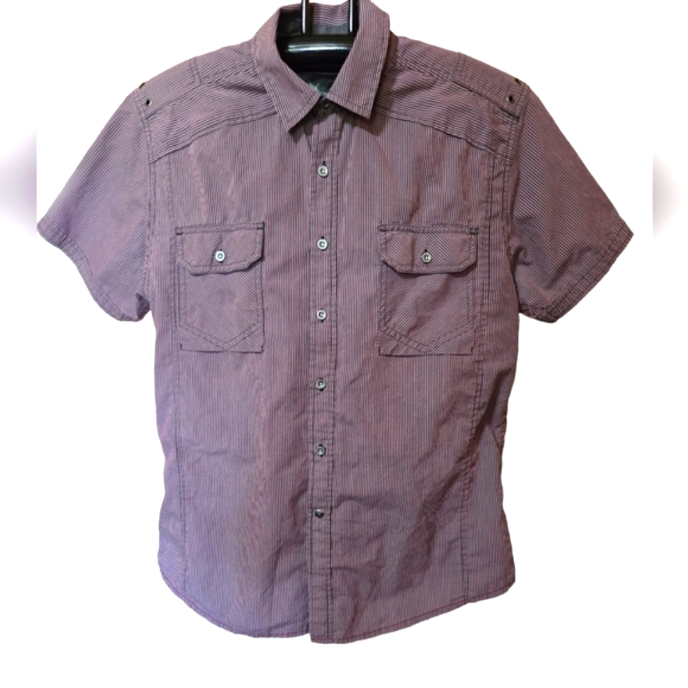 DRILL Button Down Short Sleeve Shirt Size Men's Large